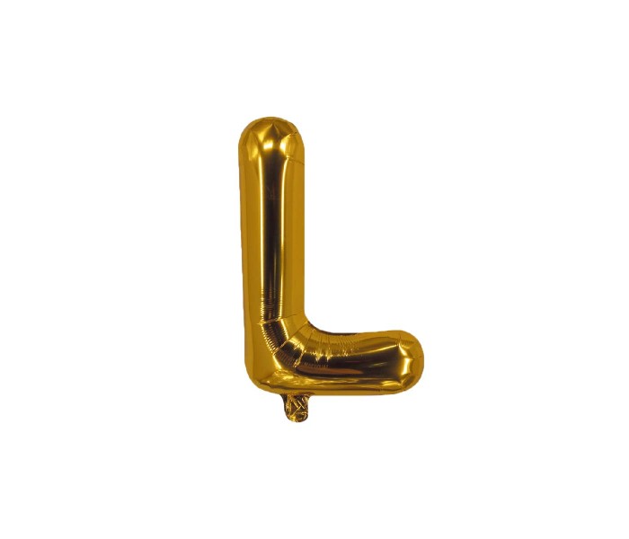 Party Time L-G-803409 Letter L 16 Inch Foil Balloon Gold - Zoom Image