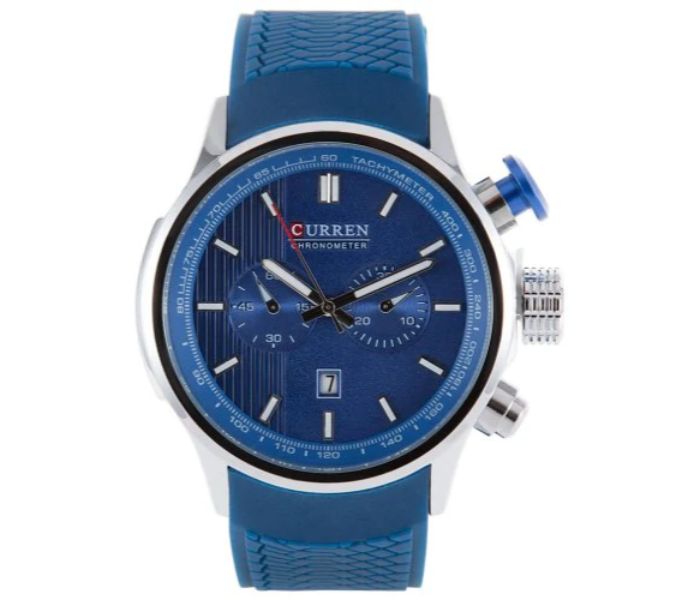 Curren 8175 Casual Analog Quartz Watch For Men Blue - Zoom Image