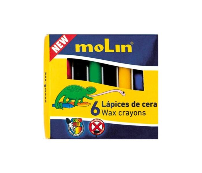 Molin CCP412-06 Box Of 6 Wax Crayons Multicolor - Zoom Image