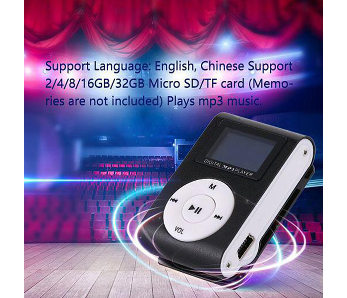 Zen Portable Mini USB Digital MP3 Player - Black - Zoom Image 1