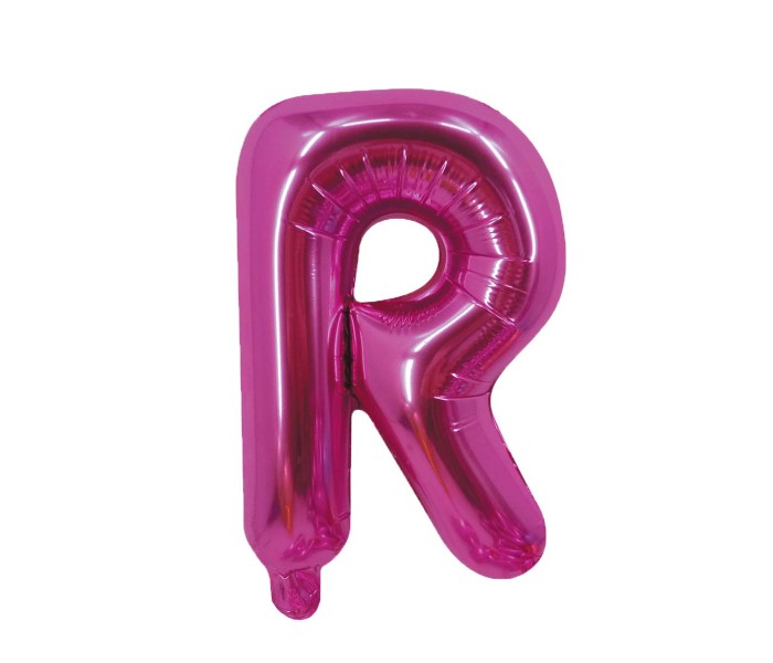 Party Time R-P-803249 Letter R 16 Inch Foil Balloon Pink - Zoom Image