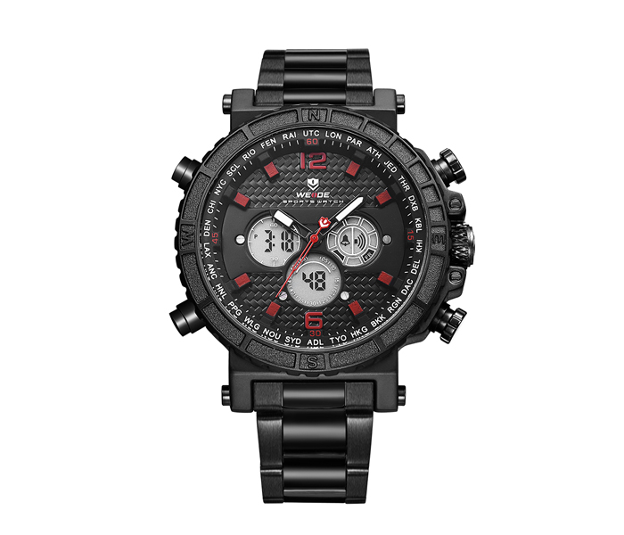 Weide WH-6305MB Analog and Digital Watch Black and Red - Zoom Image 1