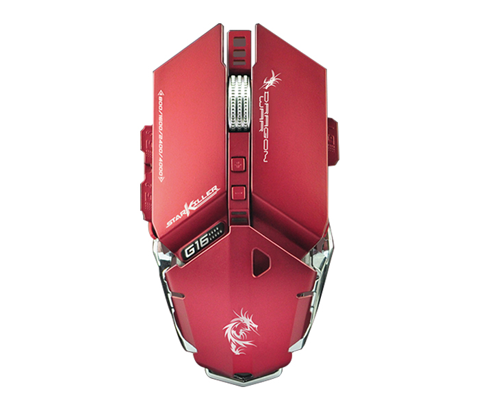 Dragon War G16 Star Killer 4000 DPI Gaming Mouse - Red - Zoom Image 1