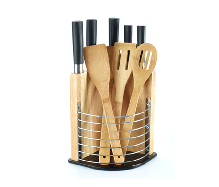 Royalford RF7823 5 Pieces Zodiac Kitchen Tool Set & 5 Pieces Knives Set - Brown - Zoom Image 4