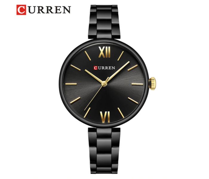 Curren 9017 Quartz Watch For Women Black - Zoom Image