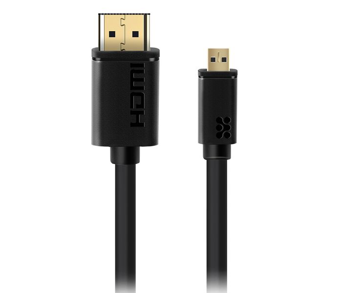 Promate LinkMate-H3L 24K Gold Plated Micro-HDMI to HDMI Audio Video Cable - Black - Zoom Image 8