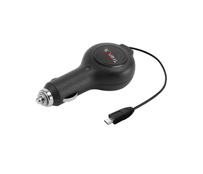 Trands TR-AD189 Retractable Micro USB Car Charger - Black - Zoom Image 3