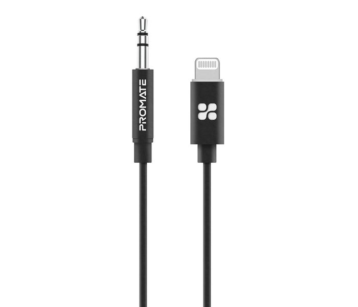 Promate AudioLink-LT2 Apple MFi Certified 3.5mm Lightning AUX Cable - Black - Zoom Image 7