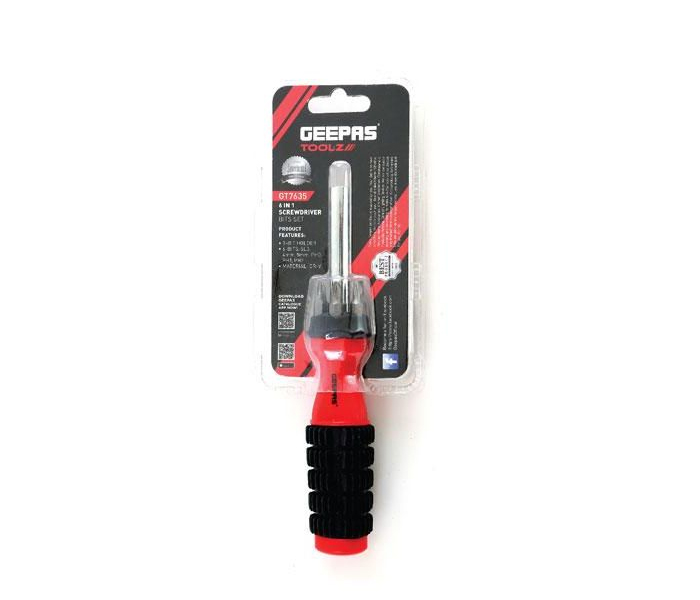 Geepas GT7635 6 In 1 Screwdriver Set Black and Red - Zoom Image