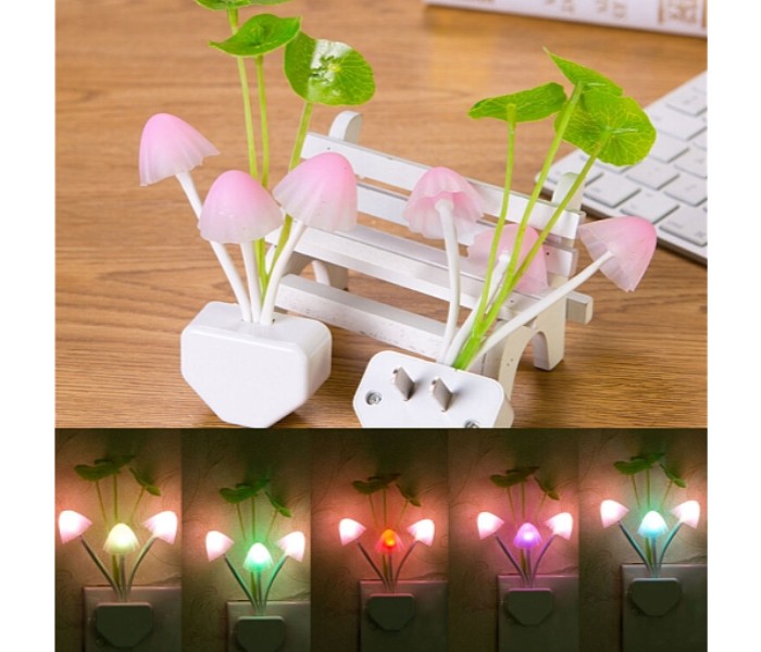 Colorful Mushroom Design Power Saving US-EU Night LED Light Plug LLP87 Assorted - Zoom Image 1