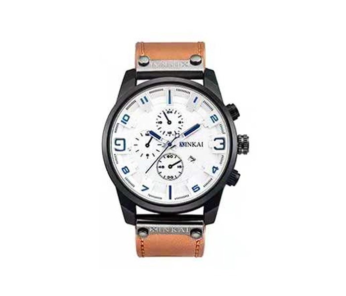 Xinkai IX-6871-3 Alexo Five  Jupings Fashion Leather Watch for Men Brown - Zoom Image