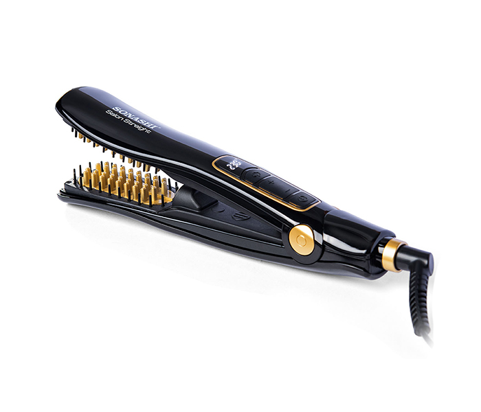 Sonashi SHS-2070SB Salon Straight with Steam Hair Straightener, Black - Zoom Image 1