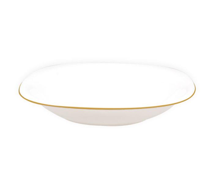 Royalford RF7873 8.5-inch Imperial Gold Soup Plate - White - Zoom Image