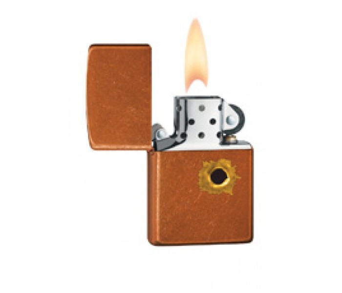 Zippo 24717 Toffee Bullet Hole Lighter Brown - Zoom Image 1