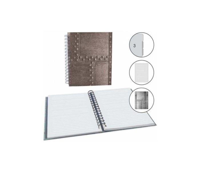 Senfort 93093 Wire-O A5 Notebook With Divider Iron Oxide - Zoom Image