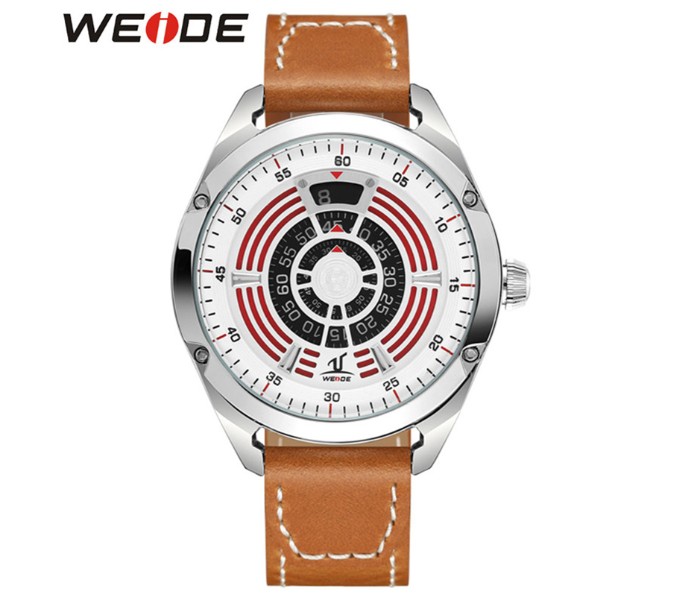 Weide UV 1701LB Mens Analog and Complete Calendar Watch Brown - Zoom Image 3