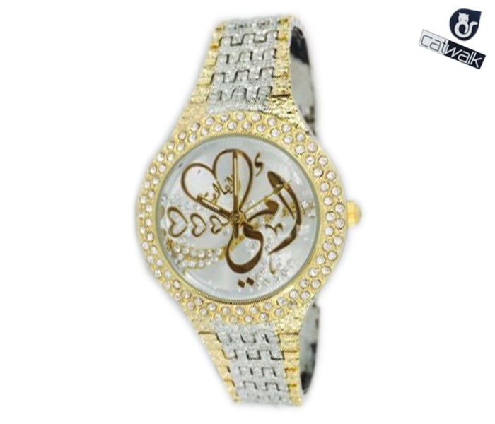 Catwalk CW-153 Genuine quality Fashionable Cz Watch For Women - Silver and Gold - Zoom Image