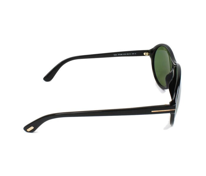 Tomford TF398 01N Tyler Oval Black Frame & Green Mirrored Sunglasses for Women - Zoom Image 3