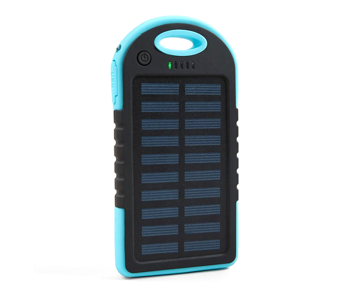 GK Genuine 10,000 mAh Solar Power bank for all Device - Blue - Zoom Image 3