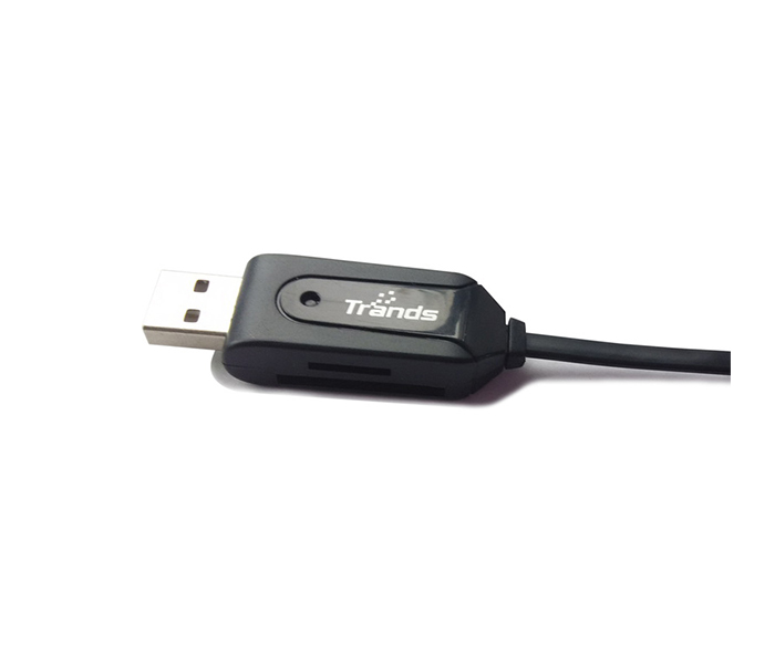 Trands TR-OT1682 Micro USB OTG Cable with Card Reader - Black - Zoom Image 1