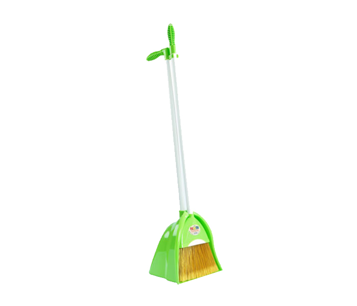 Royalford RF7140 Broom with Dustpan Set - Green - Zoom Image