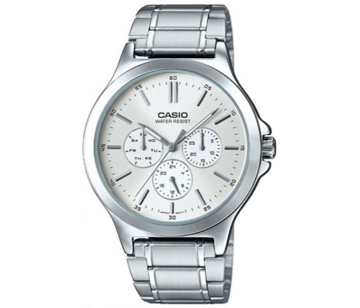 Casio MTP-V300D-7ADF Mens Analog Watch White and Silver - Zoom Image 2