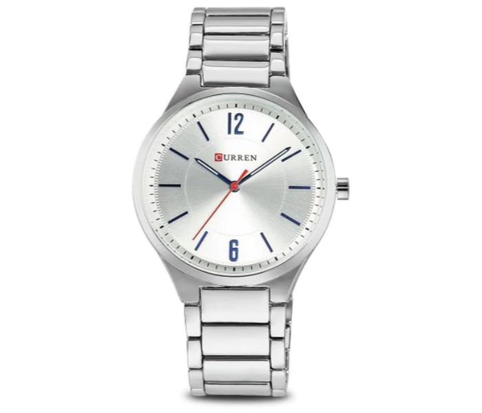 Curren 8280 Quartz Watch For Men White and Silver - Zoom Image 2