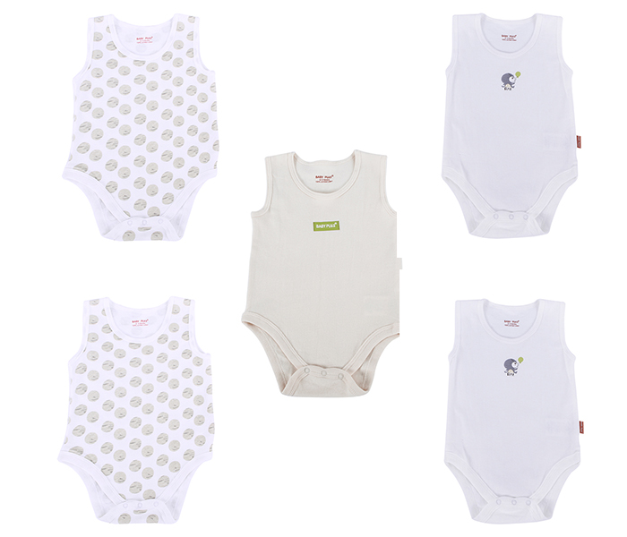 Baby Plus BP2507-B Sleeve Less Body Suit - 5 Pieces - Zoom Image 4