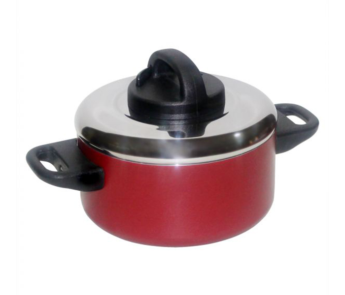 Prestige PR21541 16CM Classique Covered Saucepot with Stainless Steel Lid - Red - Zoom Image