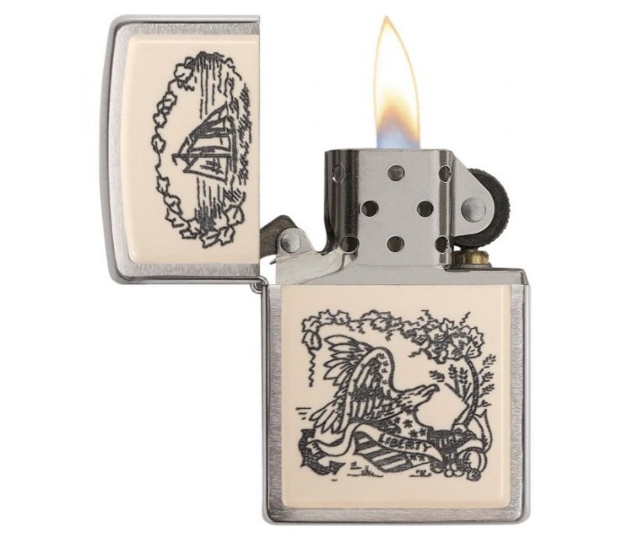 Zippo 29517 20414 Scrimshaw Liberty Eagle Lighter Multicolor - Zoom Image 1