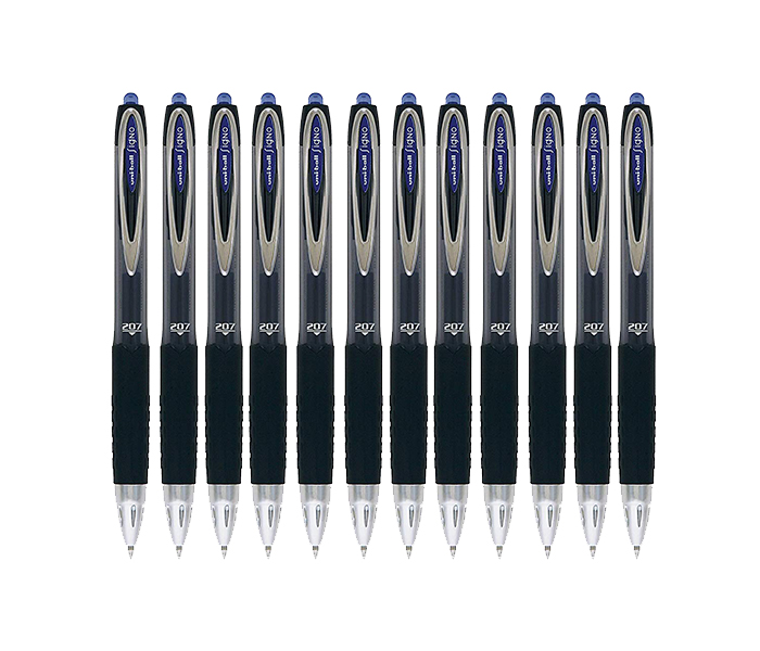 Uni Ball UMN-207 Signo Retractable BallPen - Blue, Pack of 12 - Zoom Image 2