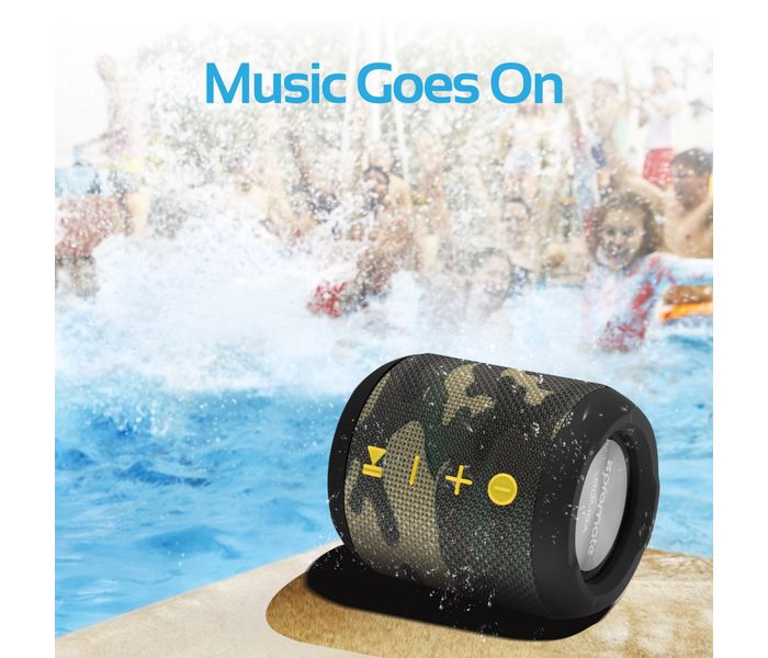 Promate Bomba Portable Wireless Speaker with Handsfree for Outdoor & Indoor - Camouflage - Zoom Image 6