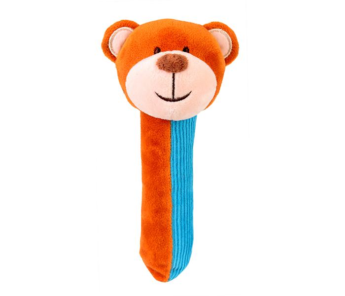 Fiesta Crafts T-2778 Squeakaboo Bear Orange & Blue - Zoom Image