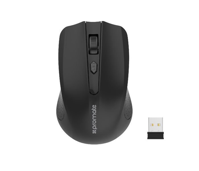 Promate Clix-8 2.4GHz Wireless Ergonomic Optical Mouse, Black - Zoom Image 8