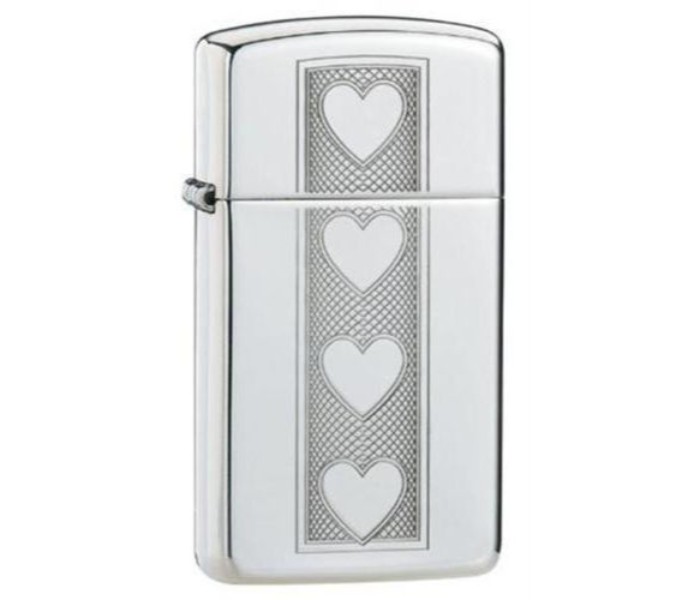 Zippo 28476 1610 Heart Lighter Silver - Zoom Image