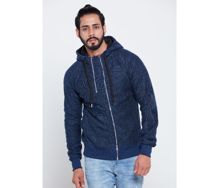 Age Stegol OU10080 Mens Multi Zipper Jacket with Hoodie Blue - Zoom Image 4