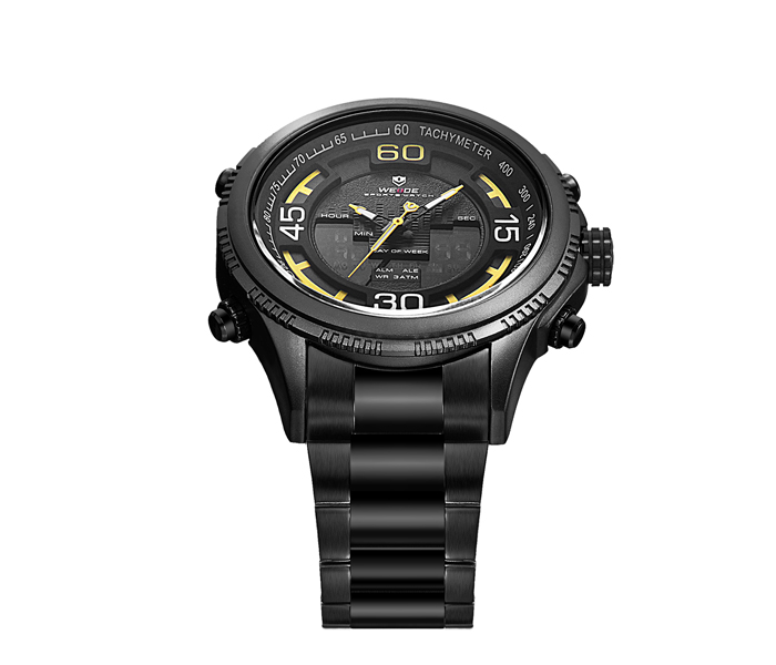 Weide WH-6306MB Analog and Digital Watch Black and Yellow - Zoom Image 1