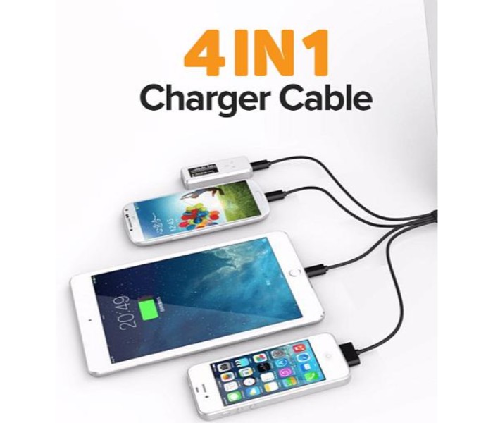 Universal 4 In 1 Multi-Charger USB Cable for All Mobiles MCUSB41 Multicolor - Zoom Image 4