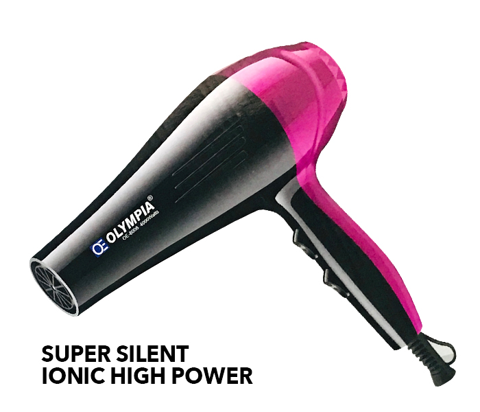 Olympia OE-8005 Professional Hair Dryer - Black and Pink - Zoom Image