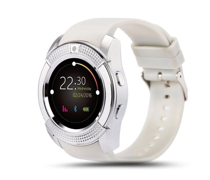 Bingo V8 Bluetooth Smart Watch With Sim And Camera - White - Zoom Image 3