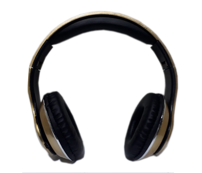 STN-16 Wireless Bluetooth Extra Bass Over-Ear Headphones With Mic - Gold - Zoom Image