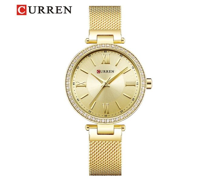 Curren 9011 Fashion Quartz Watch For Women Gold - Zoom Image