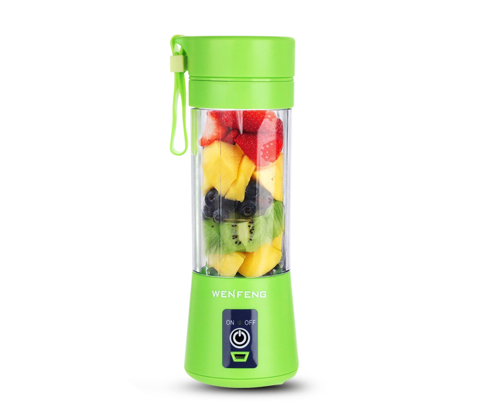 Portable Rechargeable 4B Juice Blender with 4 Stainless Steel Blade - Green - Zoom Image 2