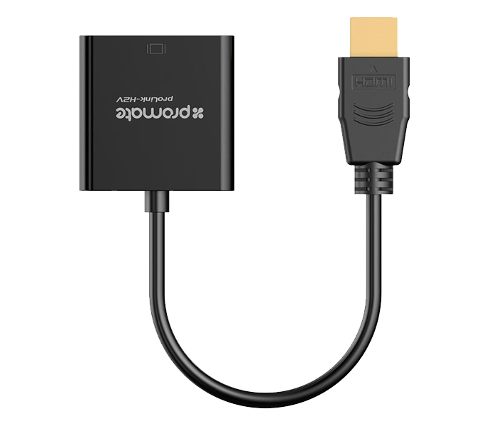 Promate PROLINK-H2V HDMI to VGA Adaptor Kit - Black - Zoom Image 4