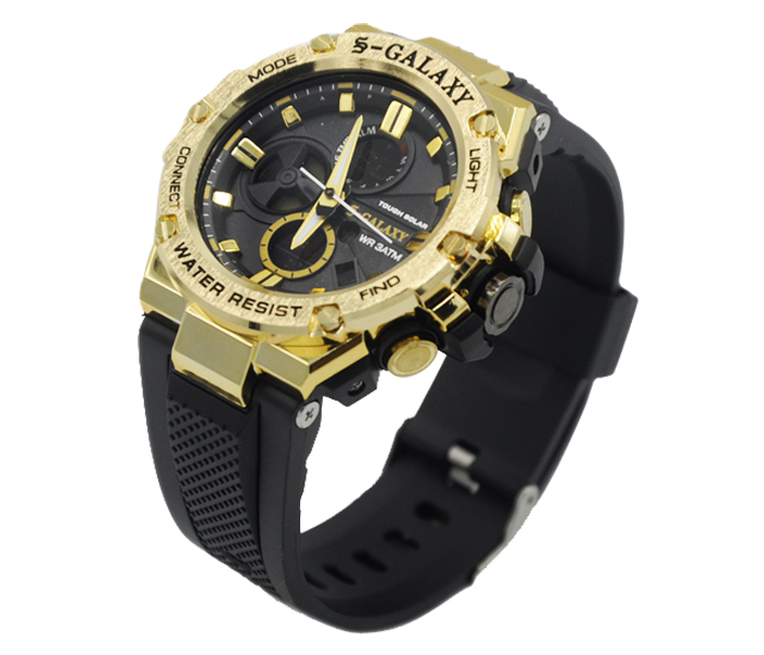 Galaxy GSW-734 Unisex Analog and Digital Sports Watch Black and Gold - Zoom Image 2