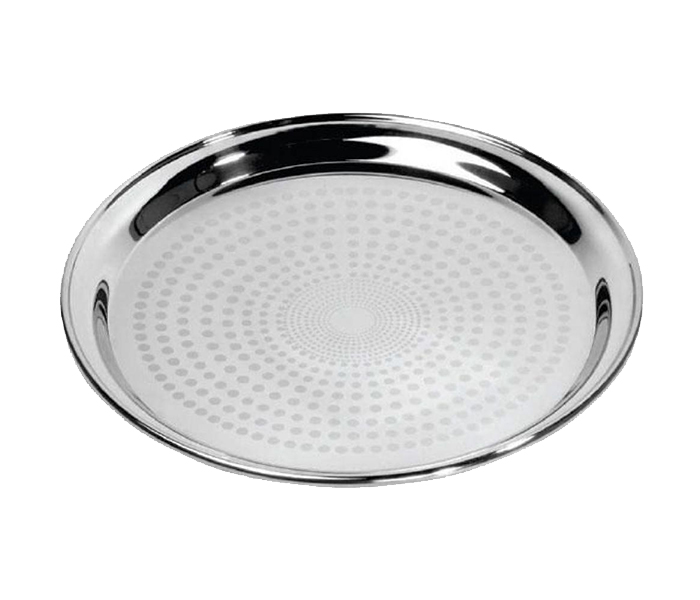 Royalford RF5344 20-inches Stainless Steel Group Round Tray - Silver - Zoom Image