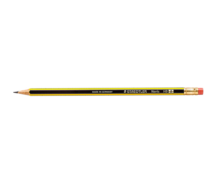 Staedtler ST-122-HB Pack of 12 Noris Pencil with Eraser - Black & Yellow - Zoom Image 3