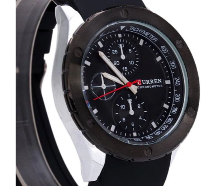 Curren 8165 Analog Quartz Watch For Men Black - Zoom Image 2