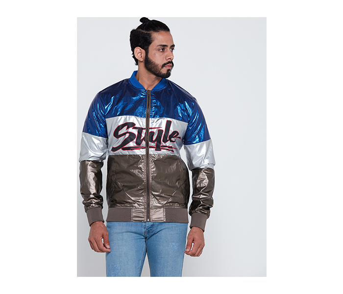 Lynk LY10069 Stylish Bomber Jacket For Men L - Multi Color - Zoom Image 1