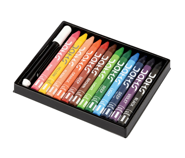 DOMS DM-7124 12 Shades Extra Long Wax Crayons - Zoom Image 1